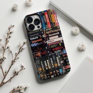 Horror movie phone case /Retro Horror VHS tape phone case / Scary spooky halloween / Gift for Horror movies lovers iPhone 15 14 13 12 11Pro