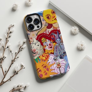 Circus Aesthetic Phone Case - Clown Freak Show Creepy Cover fit for iPhone 16 Pro Max 15 14 13 12 11 Plus, Samsung S24 Ultra S23 S22 S21 S20