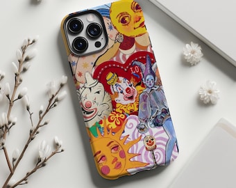 Circus Aesthetic Phone Case - Clown Freak Show Creepy Cover fit for iPhone 16 Pro Max 15 14 13 12 11 Plus, Samsung S24 Ultra S23 S22 S21 S20
