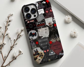 Mothman telefonskal, Cryptidcore, Folklore iPhone-skal, Cryptid Samsung Galaxy, Monstervarelse iPhone 17-11 Pro, Urban legend, Läskigt