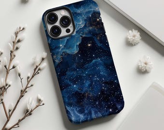 Starry Ocean Phone Case, Night Sky Wave Art Design, Cosmic Sea Aesthetic,For iPhone 18 17 16 15 14 13 12 11 Pro Max, Samsung S25 S26,Magsafe
