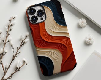Colorful Wavy Lines Phone Case,Colorful three-dimensional wavy lines,Abstract Wavy Lines,For iPhone 17 16 15 14 13 12 11Pro,Sumsung S24 S23