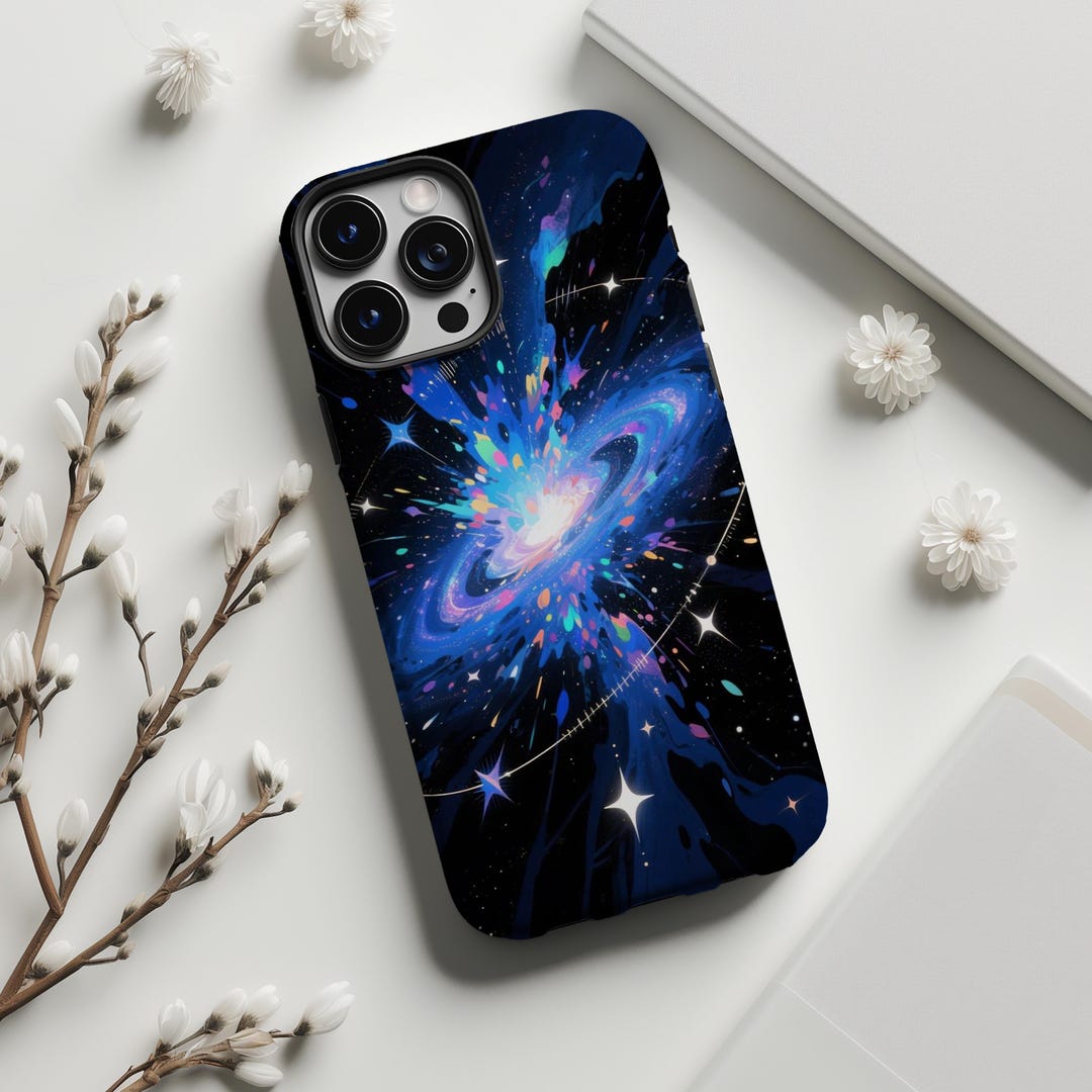 Cosmic Nebula Explosion Phone Case,cyberpunk Fluid Art,futuristic ...