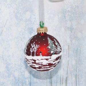 Kalindi Kunis Red Flower clear Ornament by Holiday Ornaments