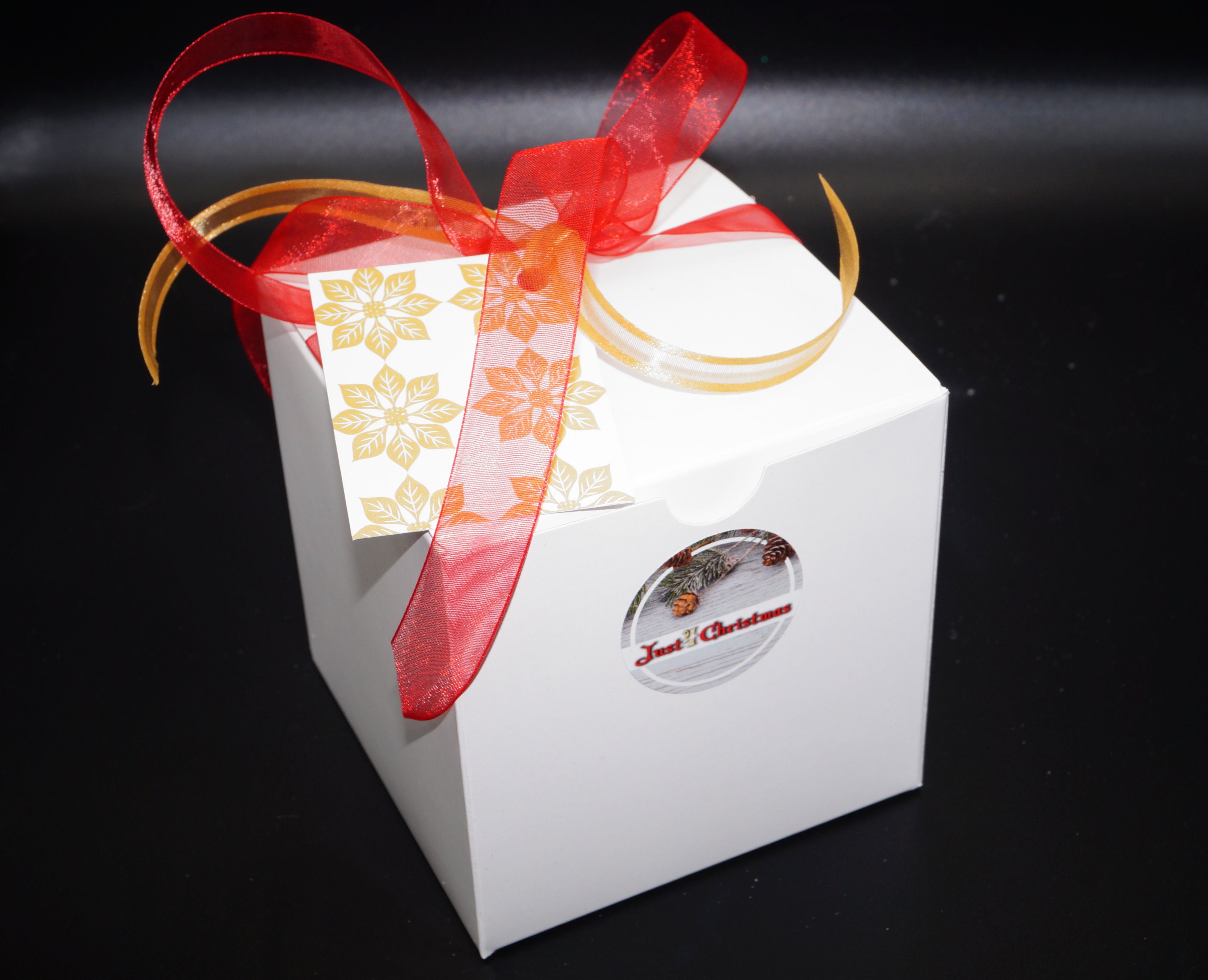 Ornament Gift Box with Gift Tag and Tissue Great way to Wrap Etsy