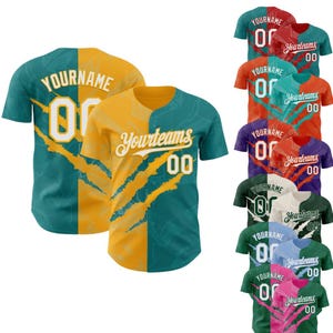 Personalized Baseball Jersey: Custom Team Name & Number, All-Over Print