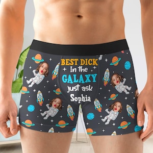 Cuecas boxer personalizadas com foto personalizada, melhor presente para namorado, marido, aniversário, dia dos namorados