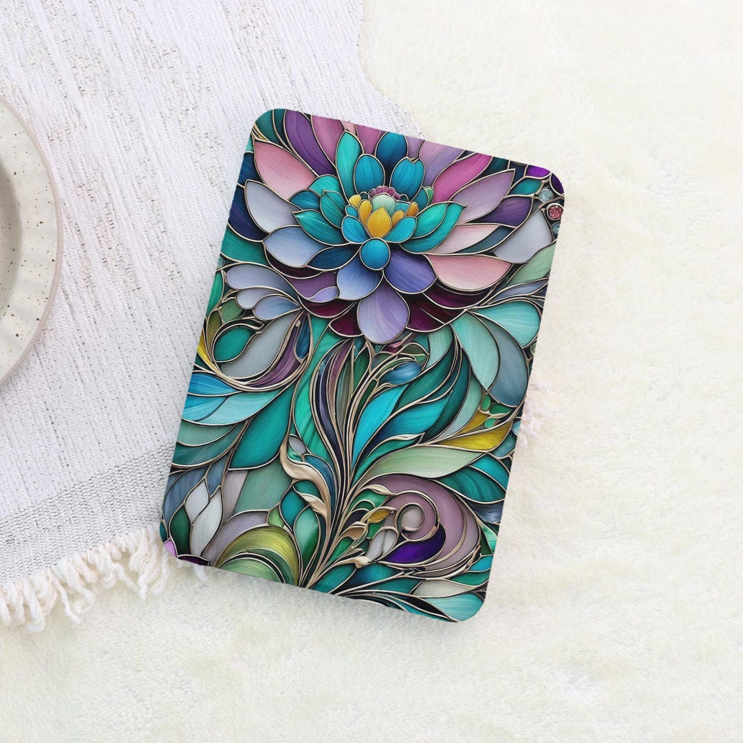 Stained Glass Floral Vintage Kindle Case 2024 Paperwhite 12th Gen ...