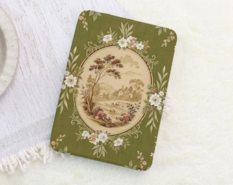 Retro Green Flowers Custom Kindle Case 2024 Paperwhite 12th Gen Kindle 12th/11th/10th Colorsoft Clear Back Kindle Cover Case with Hand Strap