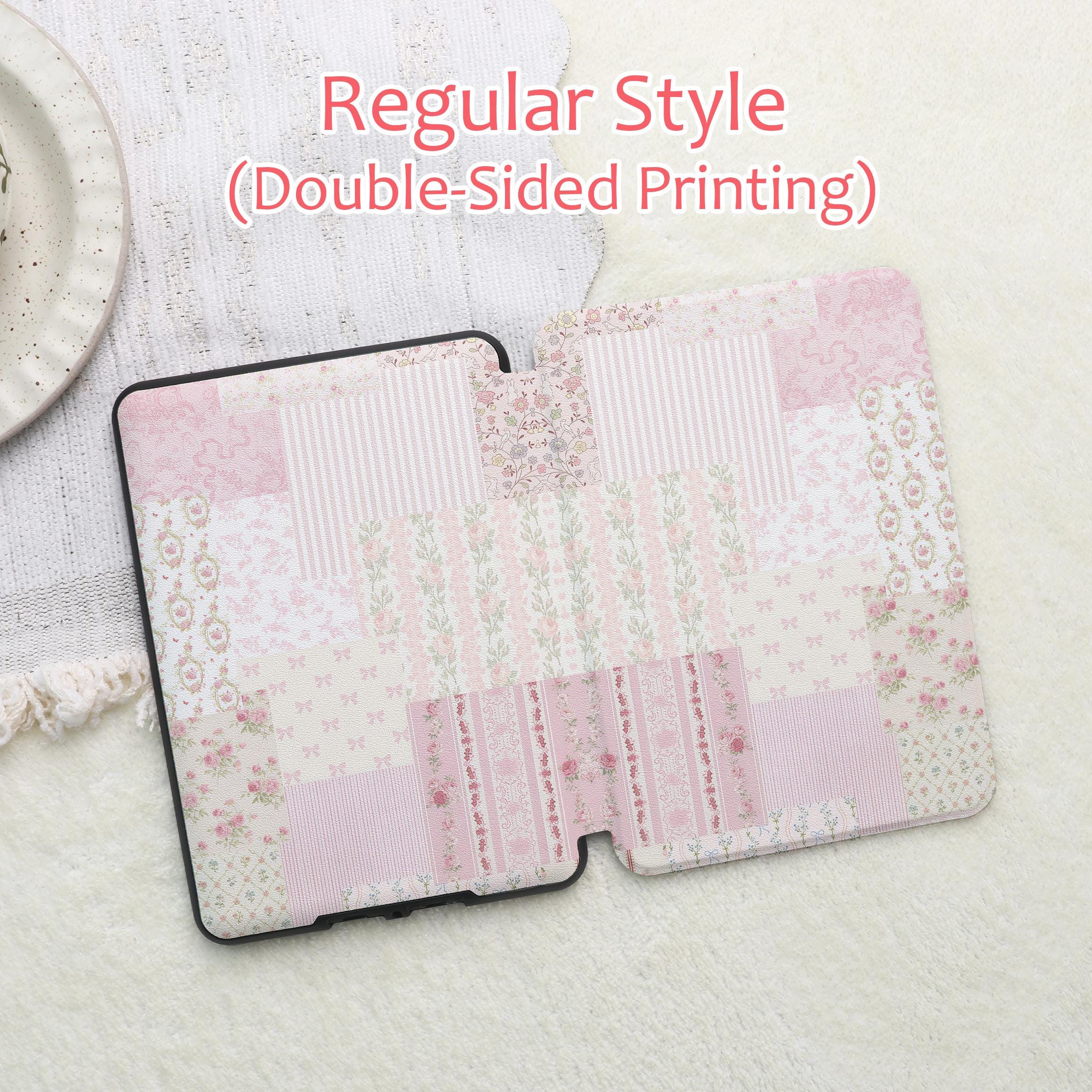 Pink Floral Plaid Collage Kindle Case 2024 Paperwhite 12th Gen Kindle ...