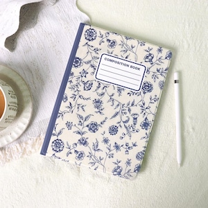 Composition Book Floral Custom iPad Case with Pencil Holder for 2025 2024 Air 7/6/5 iPad 10 10.9&quot;, 10.2&quot; iPad Pro 11&quot;12.9&quot; 13&quot; Mini 6/7
