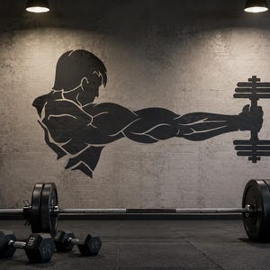 GYM muskulös man Dxf, SldPrt i olika storlekar