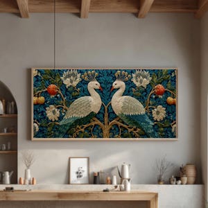 William Morris Botanical Canvas – Birds, Trees, Flowers Wall Art Print