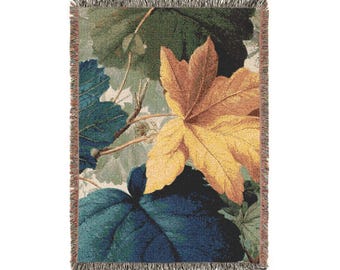 Vintage botanisch geweven plaid: elegant, op de natuur geïnspireerd decor