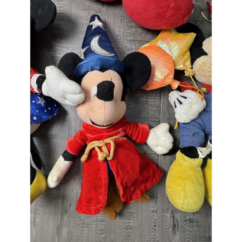 Vintage Disney Lot of 8 Stuffed Plush Various Sizes Mickey Mouse Minnie Bow image 7