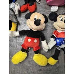 Vintage Disney Lot of 8 Stuffed Plush Various Sizes Mickey Mouse Minnie Bow image 9