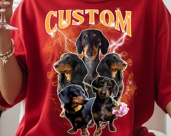 Comfort Colors Custom Pet Bootleg Shirt: Retro Style Personalized Tee