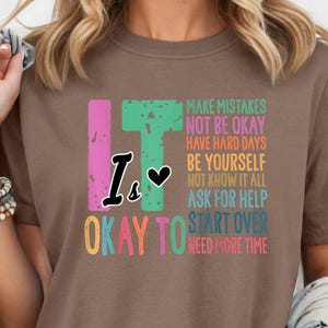 Retro &quot;It&#39;s Okay To Make Mistakes&quot; Sweatshirt - Mental Health Awareness