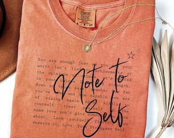 Comfort Colors, Mental Health T-shirt, Handmade Shirt, Self-Love Inspirational Tee.