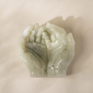 Mano | Resin Hands Catchall Dish: Handmade Decorative Jewelry Catchall Tray