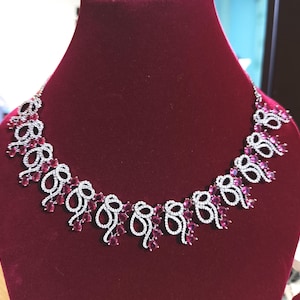 Collana girocollo con zirconi cubici, collana da sposa placcata in argento, gioielli indiani