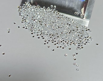 Diamantes cultivados en laboratorio, redondos, talla brillante, de 2 mm / Color F, claridad VS.