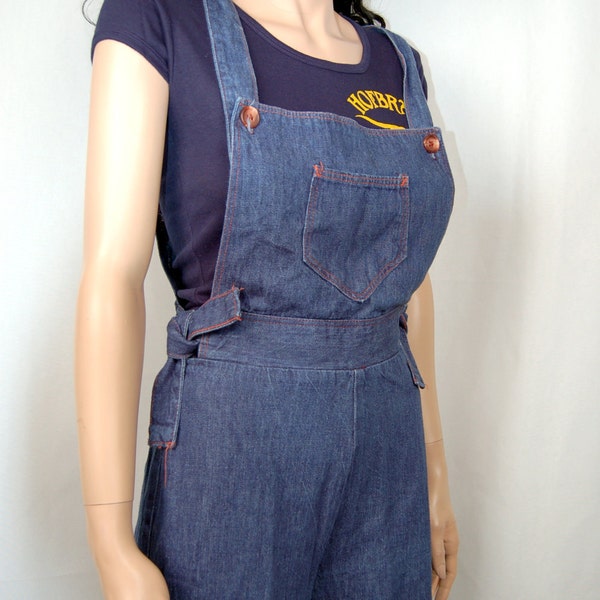 Vintage Denim Jumper - 1970's - S