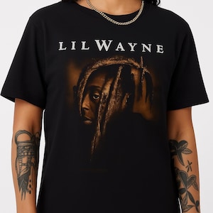 Lil Wayne Shirt Vintage Rap Tee Hip Hop Streetwear Graphic Portrait T-Shirt Carter Album Inspired Merch