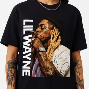 Lil Wayne Shirt Vintage Rap Tee Hip Hop Graphic T-Shirt Carter Merch Streetwear Fan Gift