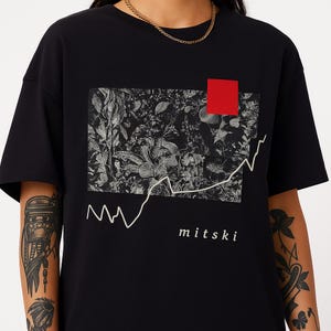 Mitski Shirt Minimal Artcore Graphic Tee Botanical Line Chart Sad Girl Indie Aesthetic Tumblr Style Music Fan T-Shirt