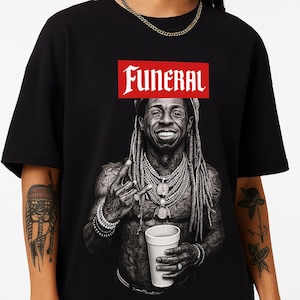 Lil Wayne Funeral Album T Shirt Rap Hip Hop Graphic Tee Streetwear Fan Merch Tribute