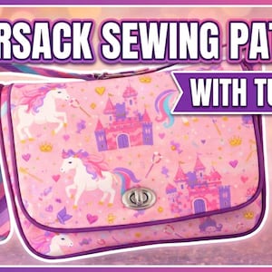 Haversack Sewing Pattern PDF – Retro Crossbody School Bag Tutorial