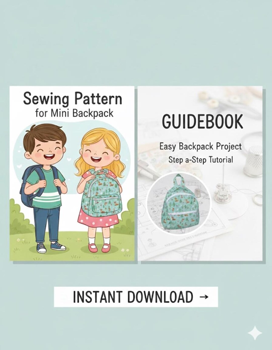 Eelify Mini Backpack Sewing Pattern | Step-by-step Small Backpack ...