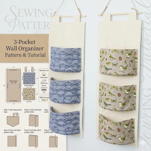 Hanging Organizer Sewing Pattern PDF – Wall Storage Pocket Basket