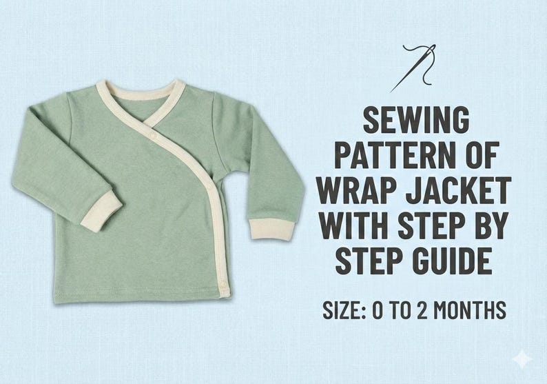 Baby Wrap Jacket PDF Sewing Pattern | Size 0–2 Months - Etsy