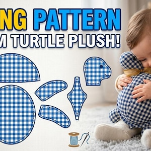 Patrón de costura de tortuga de peluche: Tortuga de peluche DIY