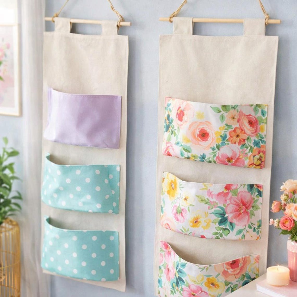 Hanging Organizer Sewing Pattern PDF – Wall Storage Pocket Basket - Etsy