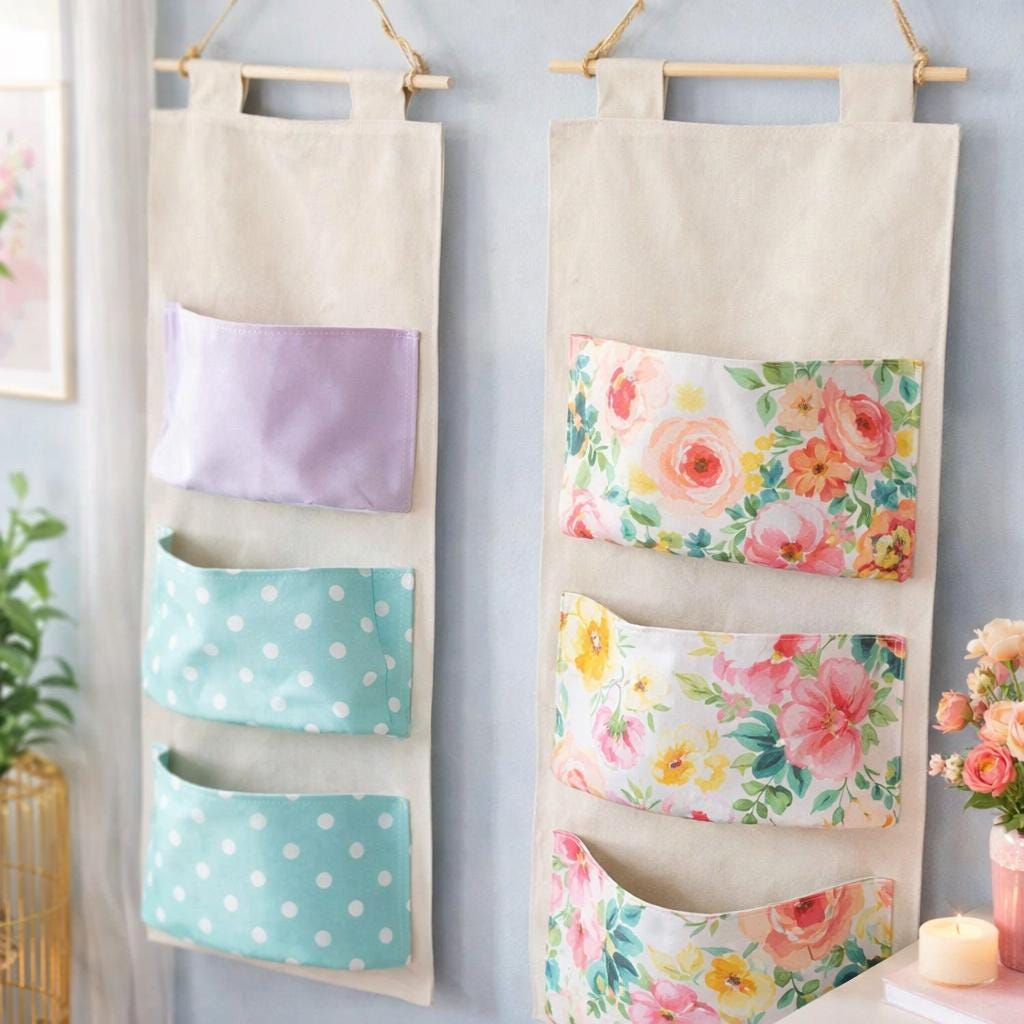 Hanging Organizer Sewing Pattern PDF – Wall Storage Pocket Basket - Etsy