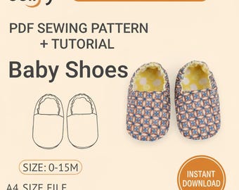 Naaipatroon babyschoen pdf | Slofjes voor beginners (0-15 maanden)