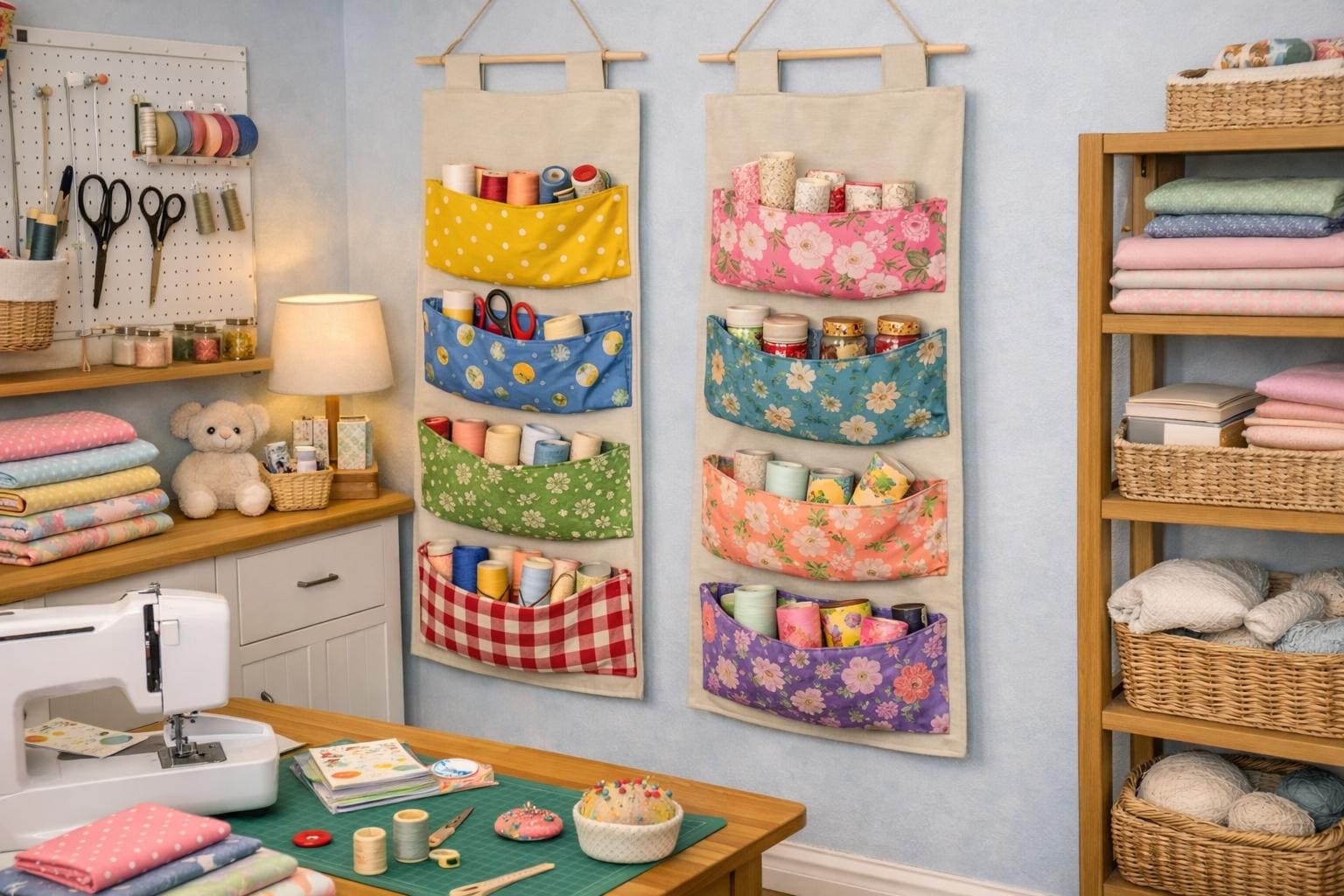 Hanging Organizer Sewing Pattern PDF – Wall Storage Pocket Basket - Etsy
