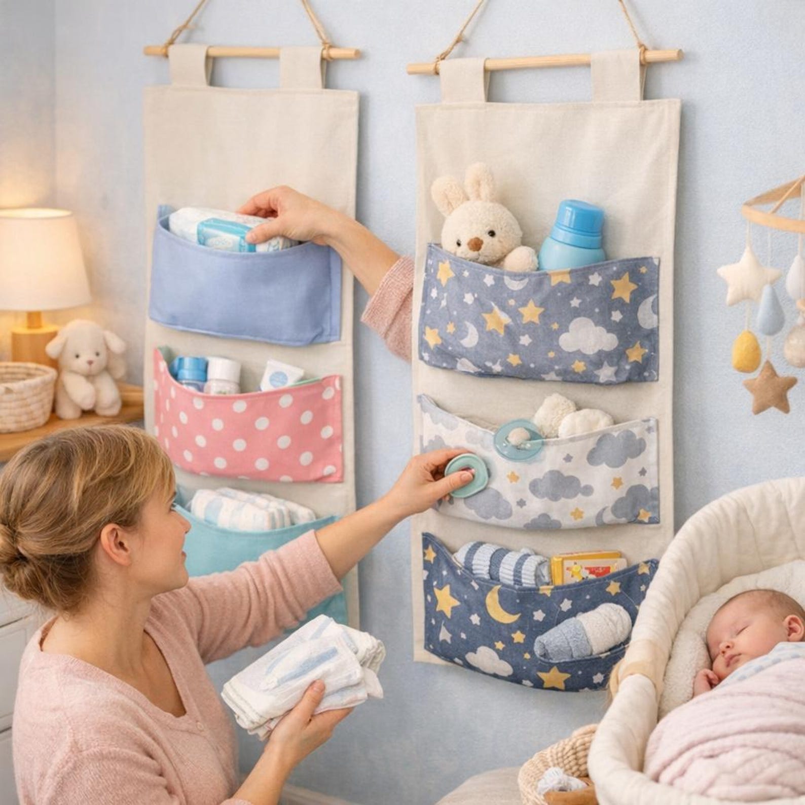 Hanging Organizer Sewing Pattern PDF – Wall Storage Pocket Basket - Etsy