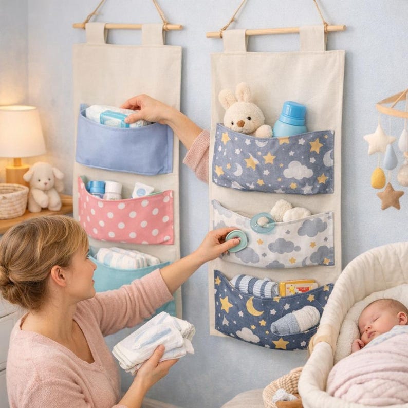 Hanging Organizer Sewing Pattern PDF – Wall Storage Pocket Basket - Etsy