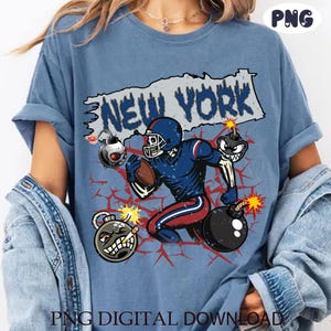 New York Football Skeleton Vintage Png, Digital Download, Animal Art, Game Day Shirt Design, Vintage Sports File,Sports Team Png
