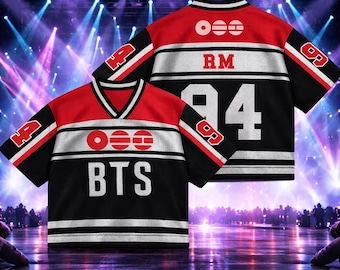 Personalized Kpop Jersey, Custom Kpop Football Jersey, Kpop Merch Gift for Fan, Game Day Outfit For Kpop Fan