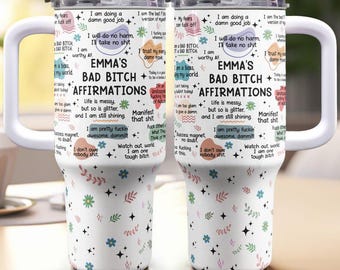 Vaso personalizado con mensaje inspirador, taza con cita motivacional personalizada, taza de viaje de acero inoxidable, regalo divertido para empoderar.