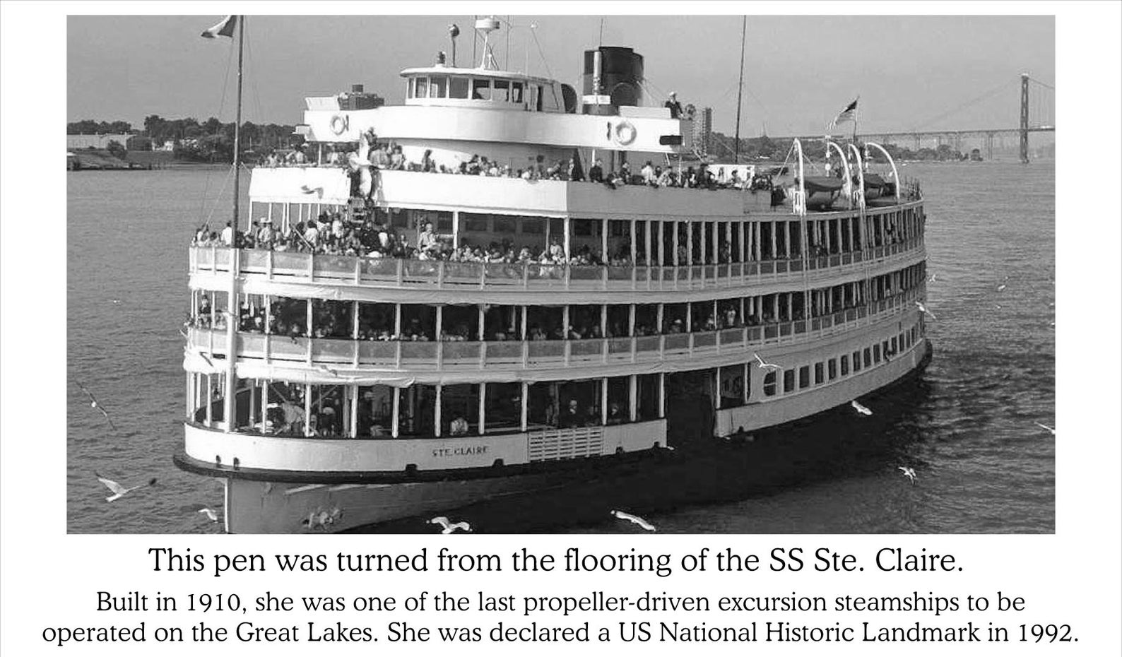 Hand Turned Boblo Boat Pen Laser Engraved Etsy