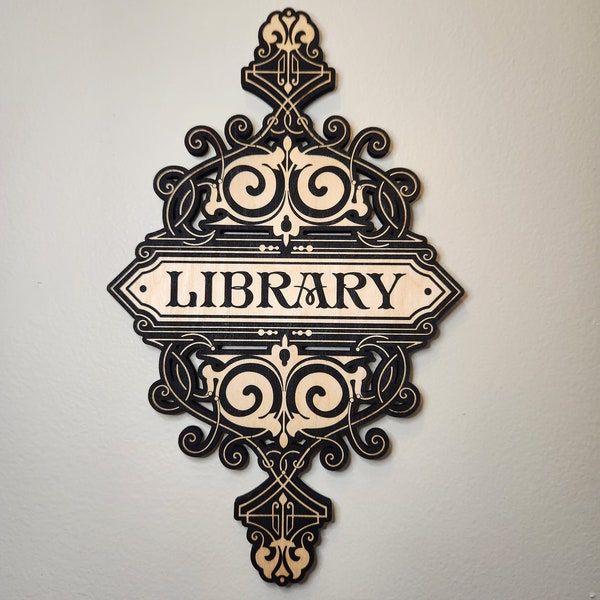 Library Fancy Sign