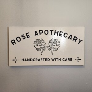 Farmhouse Kitchen and Bath Wood Sign - Vintage Apothecary Decor - Rustic Botanical Wall Art