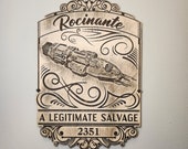 The Expanse Rocinante Wood Sign