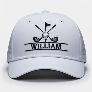 Embroidered Custom Name Golf Hat, Gifts For Golfers, Perforated Back Cap, Personalized Name Golf, Golfing Hat, Daddy Golfer Hat Cap